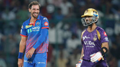 Unfortunate Ajinkya Rahane falls victim to a run out at the non-striker's end