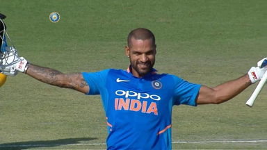 Shikhar Dhawan's phenomenal century lights up Mohali