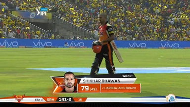 M46: CSK vs SRH –  Shikhar Dhawan Wicket