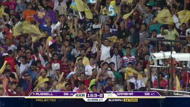 M5: KKR vs MI – Andre Russell Six
