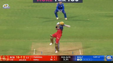 IPL 2025 M21: MI vs RCB - Devdutt Padikkal Six