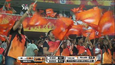 M36: SRH vs MI –  Naman Ojha Six
