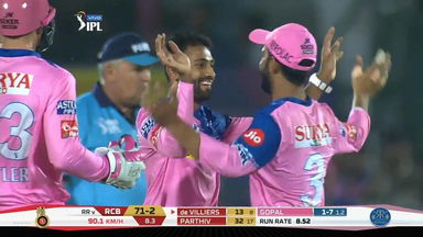 M14: RR vs RCB – Fall of Wickets