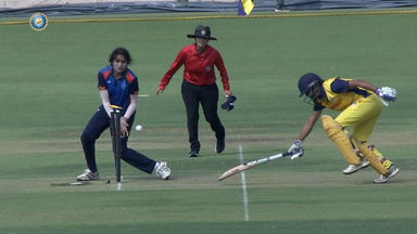 Senior Women's T20 Trophy2022  PQF1 : Direct hit: Neha Badwaik's sharp work to run out R Abarna