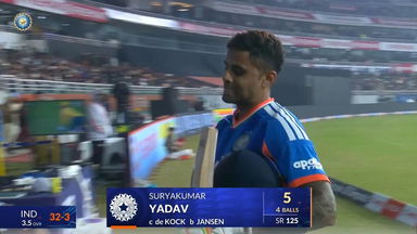 IND vs SA 2025, 2nd T20I: Suryakumar Yadav Wicket