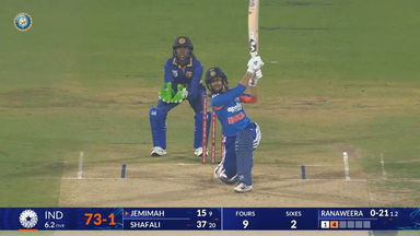 IND-W vs SL-W 2025, 2nd T20I: Jemimah Rodrigues Six