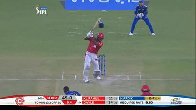 M09: KXIP vs MI –  Chris Gayle Six