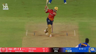 IPL 2025 Q2: PBKS vs MI - Priyansh Arya Six
