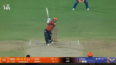 IPL 2025 M07: SRH vs LSG - Travis Head Six