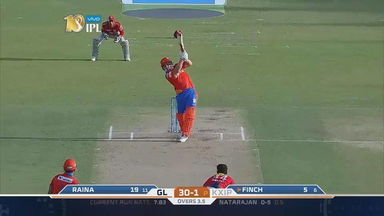 M26: GL vs KXIP –  Aaron Finch Six