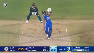 IND vs AUS 2023-24, 3RD T20I: Ruturaj Gaikwad Six