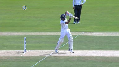 Rohit Sharma's first boundary as Test opener