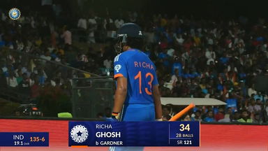 IND-W vs AUS-W 2023-24, 3rd T20I: Richa Ghosh Wicket