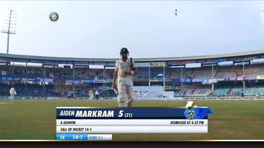 IND vs SA 2019, 1st Test, Day 2: Aiden Markram Wicket