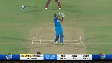 IND vs WI 2018, 1st ODI: Rohit Sharma Six