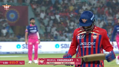 IPL 2026 M32: LSG vs RR - Mukul Choudhary Wicket