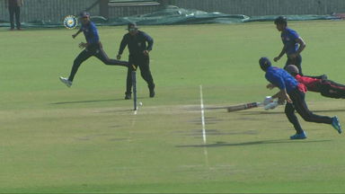 Sameer Choudhary's direct hit to run out Rahul Shah