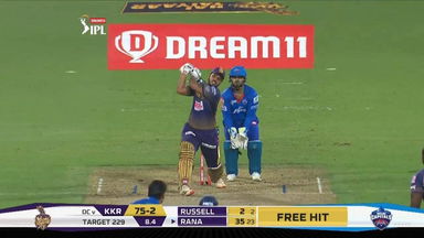 M16: DC vs KKR – Nitish Rana Six