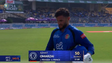 IND vs AFG 2026, 3rd ODI: Azmatullah Omarzai Wicket