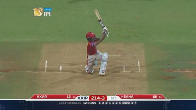 M51: MI vs KXIP – Wriddhiman Saha Six