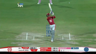 M04: RR vs KXIP – Mayank Agarwal Six