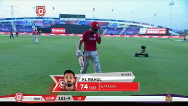 M24: KXIP vs KKR – KL Rahul Wicket