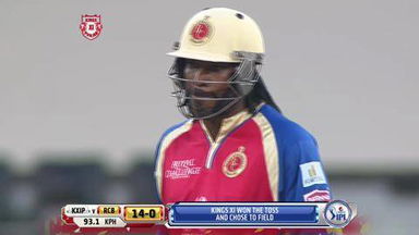 M18: KXIP vs RCB –  Chris Gayle Six