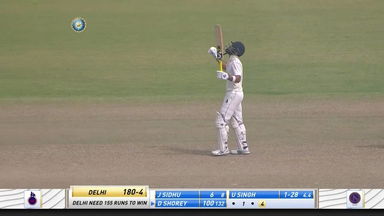 Dhruv Shorey's superb 136 (177) against Jharkhand
