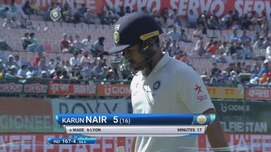 IND vs AUS 2017 - 4th Test day 2 : Karun Nair Wicket