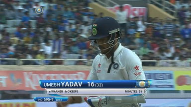 IND vs AUS 2017 - 3rd Test day 4 : Umesh Yadav Wicket