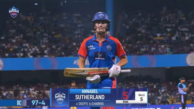Wicket: Match 8, Delhi Capitals vs UP Warriorz, WPL 2025: Annabel Sutherland Wicket