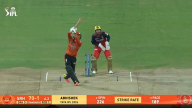 IPL 2026 M67: SRH vs RCB - Abhishek Sharma Six