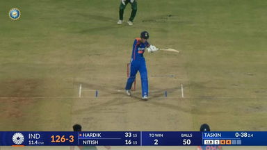 IND vs BAN 2024, 1st T20I: Hardik Pandya Six