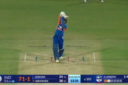 IND vs WI 2026, 3rd T20I: Abhishek Sharma Six