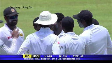 SL vs India, 3rd Test -  Fall of wickets : 1st innings - India