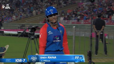 Wicket: Match 11, Delhi Capitals vs Royal Challengers Bengaluru, WPL 2026: Sneh Rana Wicket