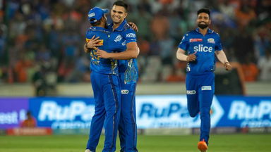 Off the mark: Arjun Tendulkar's maiden IPL wicket