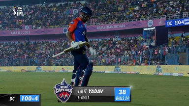 M11: RR vs DC – Lalit Yadav Wicket