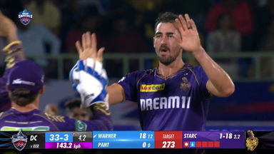 M16: DC vs KKR – Fall of Wickets
