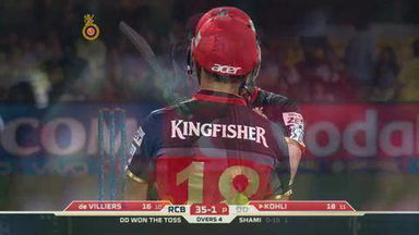 M11: RCB vs DD – AB de Villiers Six
