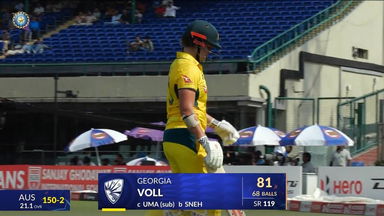 IND-W vs AUS-W 2025, 3rd ODI: Georgia Voll Wicket