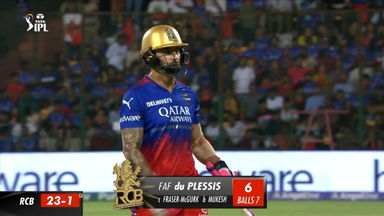 M62: RCB vs DC – Faf Du Plessis Wicket