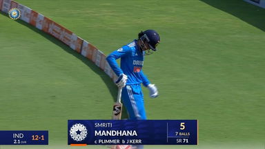 IND-W vs NZ-W 2024, 1st ODI: Smriti Mandhana Wicket