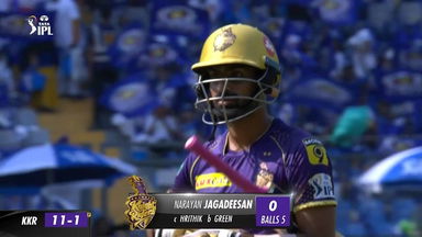 M22: MI vs KKR –  Jagadeesan Narayan Wicket