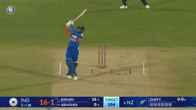 IND vs NZ 2026, 3rd T20I: Abhishek Sharma Six