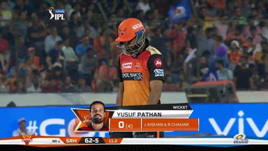M19: SRH vs MI – Yusuf Pathan Wicket