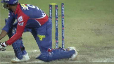 M45: DD vs KXIP – Mayank Agarwal Wicket
