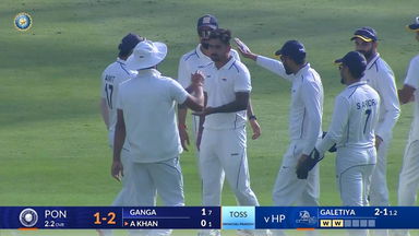 Ranji Trophy 2024/25, Himachal Pradesh vs Pondicherry: Pondicherry 1st Innings Fall of Wickets