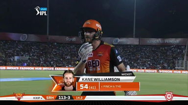 M16: KXIP vs SRH – Kane Williamson Wicket