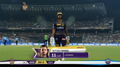 M26: KKR vs DC – Nitish Rana Wicket